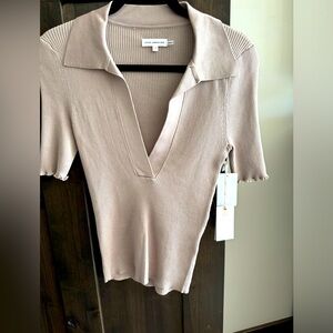 Beautiful taupe Good American top. New with tags. Originally paid $99.